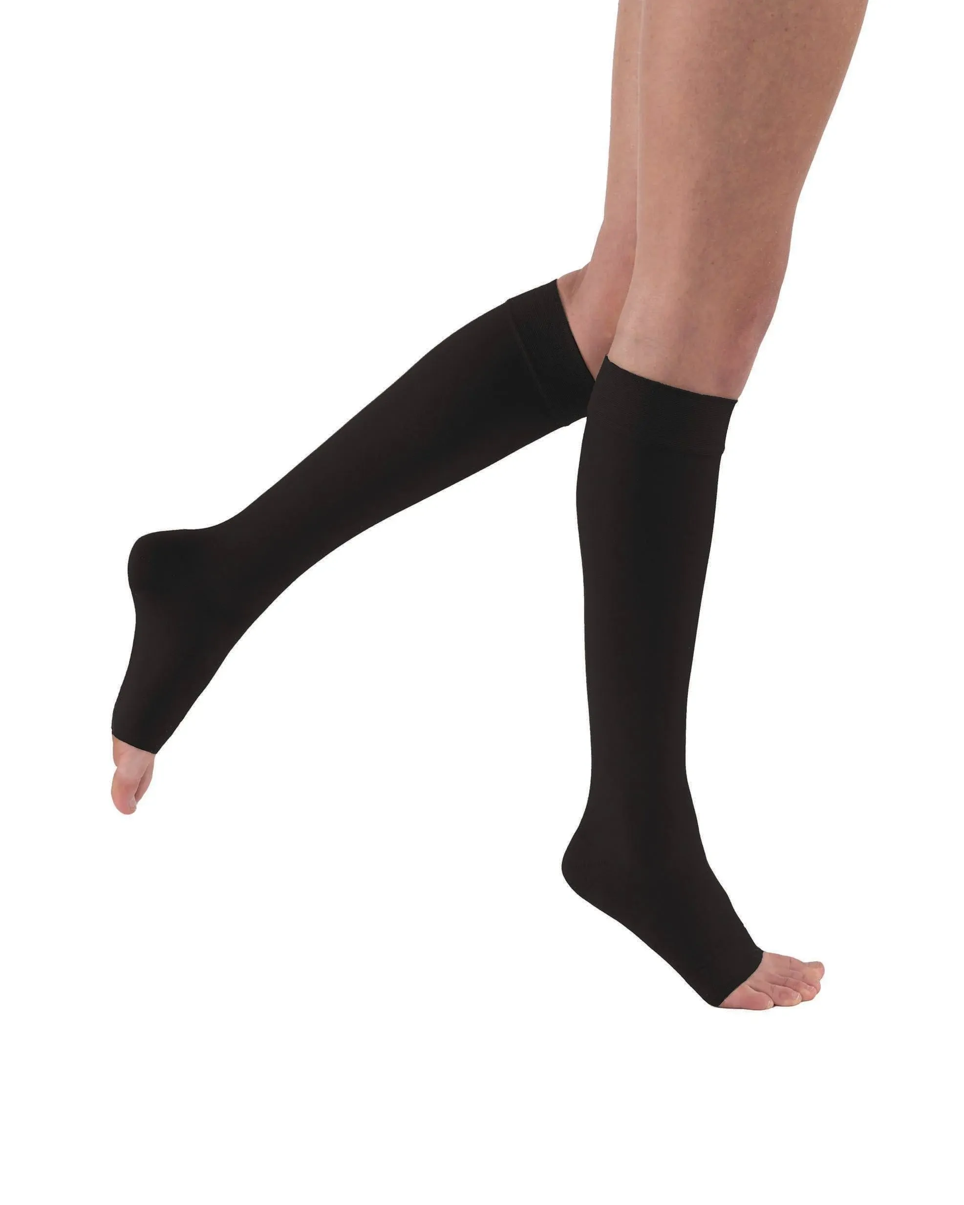 Jobst Relief Knee High 15-20 mmHg, Open Toe / X-Large / Petite / Black