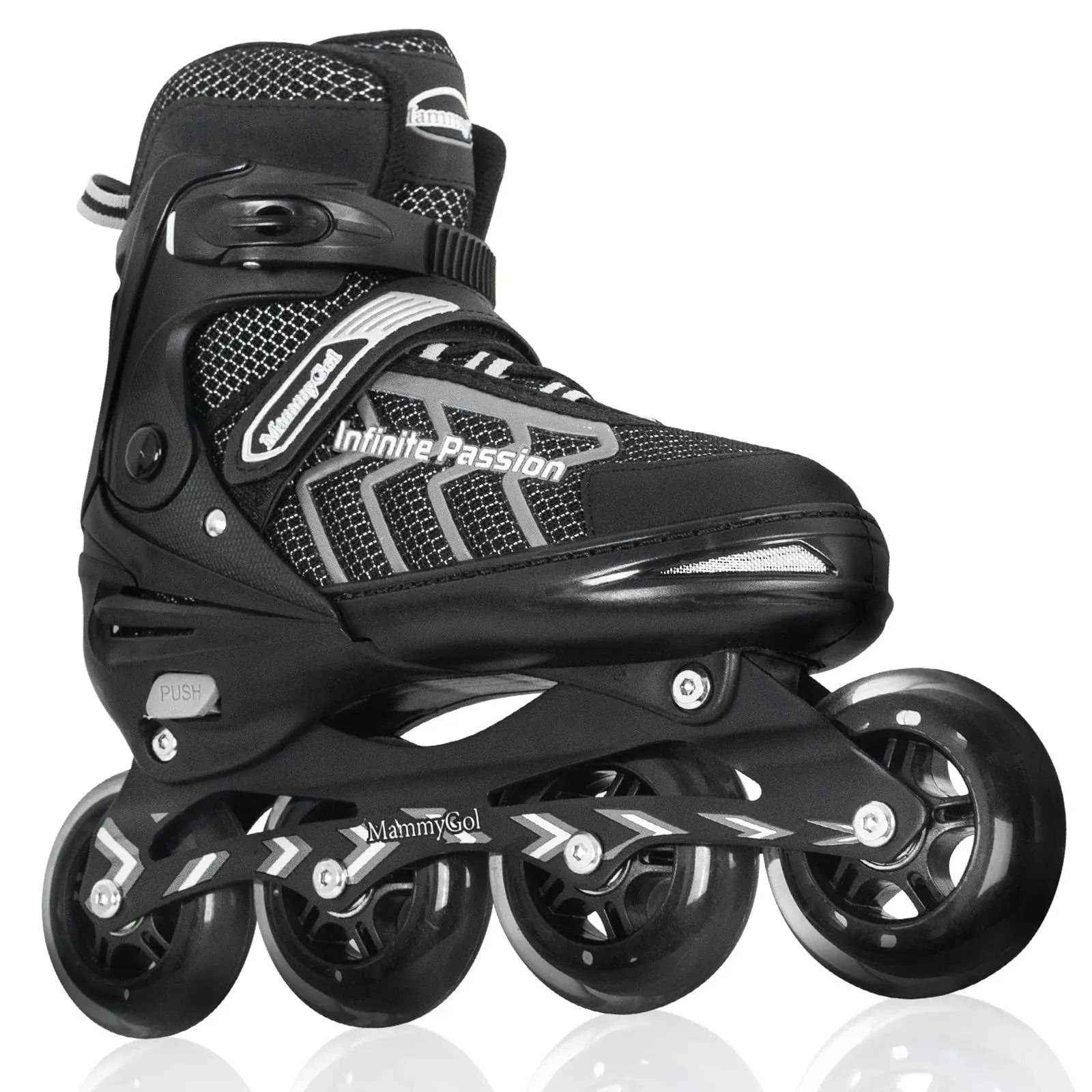 Inline Hockey Skates for Men and Women, High Performance Adjustable Blade Roller Skates with Giant Wheels for Adult, Youth and Boys Outdoor Sports