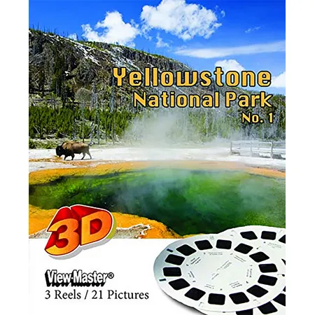 Yellowstone National Park Set. 1 - ViewMaster 21 3D Images 3 Reel Set