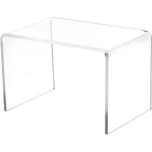 Plymor Clear Acrylic Rectangular Display Riser, 3 inch Height x 4.5 inch Width x 3 inch Depth (1/8 inch Thick)