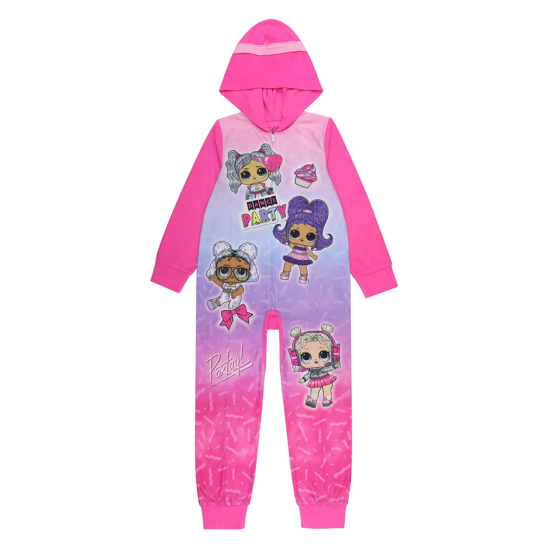 L.O.L. Surprise! Girls L.o.l Surprise! Dance Party Hooded Union Suit 4, 6, 8, 10