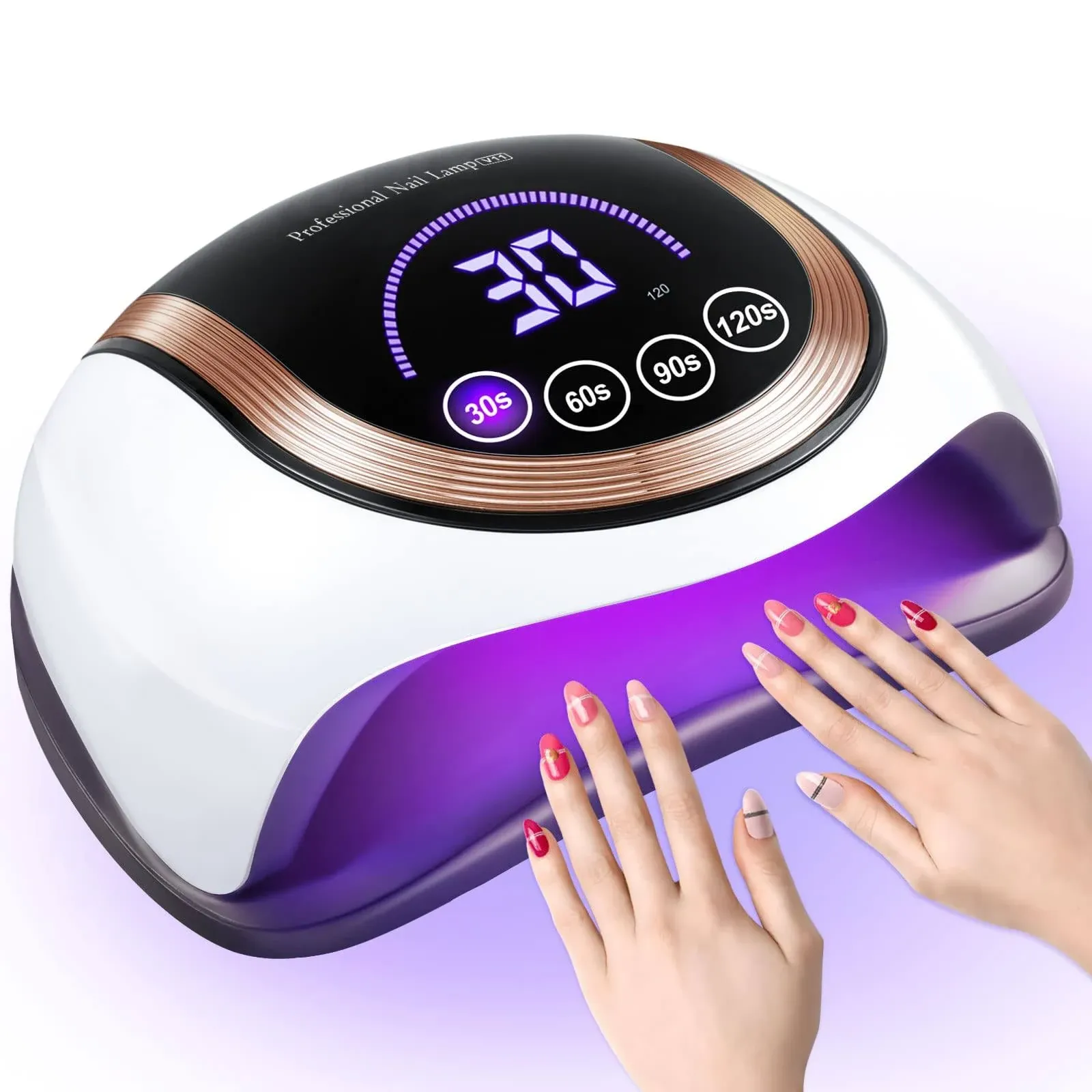 Nail Lamp for Double Hands180W UV Light Nails Gel Nail Dryer with 60 Lamp Beads