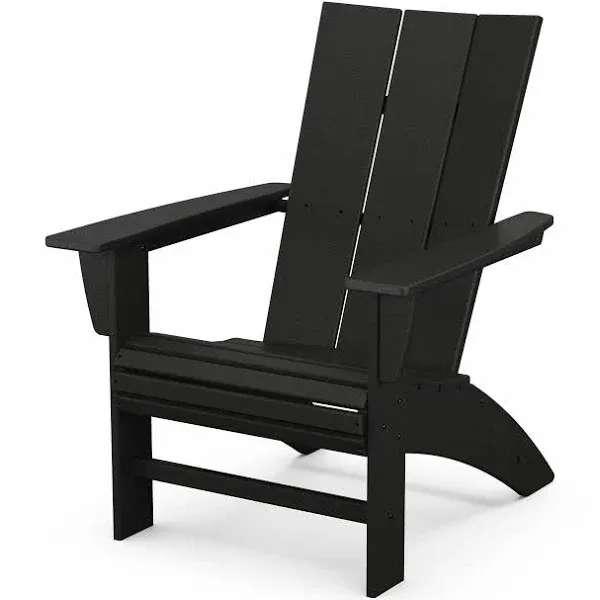 POLYWOOD Modern Curveback Adirondack Chair ,Slate Grey