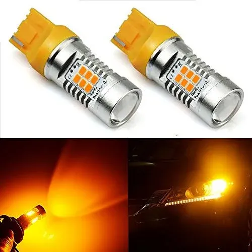 JDM Astar 1260 Lumens Extremely Bright PX Chips 7440 7441 7443 7444 Amber Yellow Turn Signal LED Bulbs