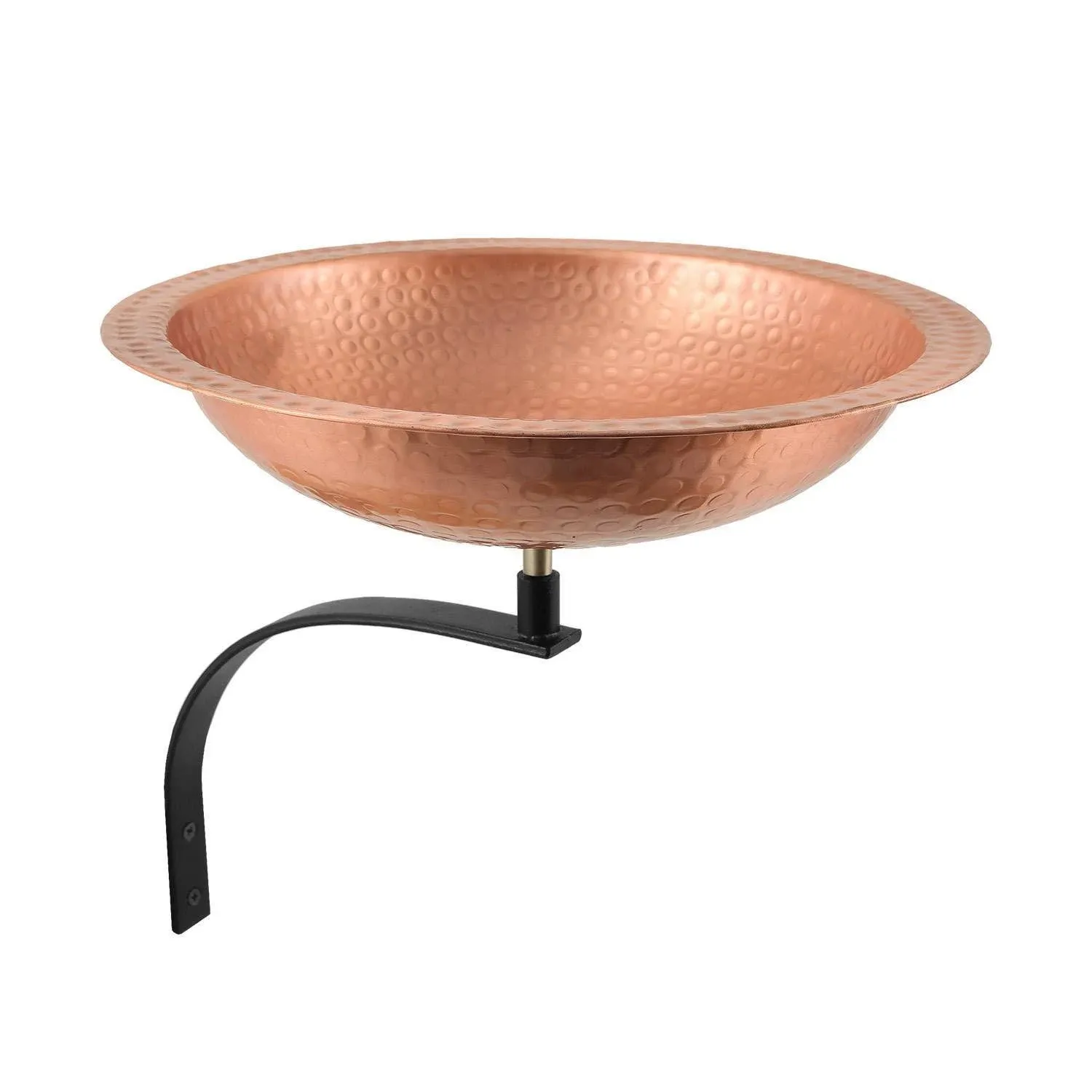 Achla Designs Hammered Solid Copper Birdbath with Wall Mount Bracket