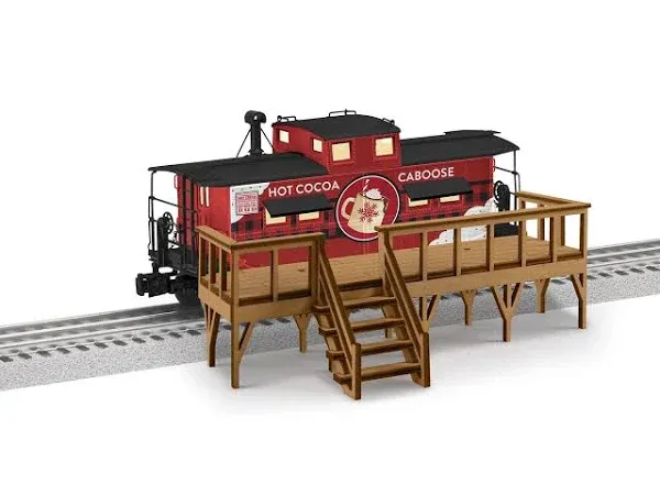 Lionel Hot Cocoa Plug-Expand-Play O Gauge Model Train NE Caboose with Deck