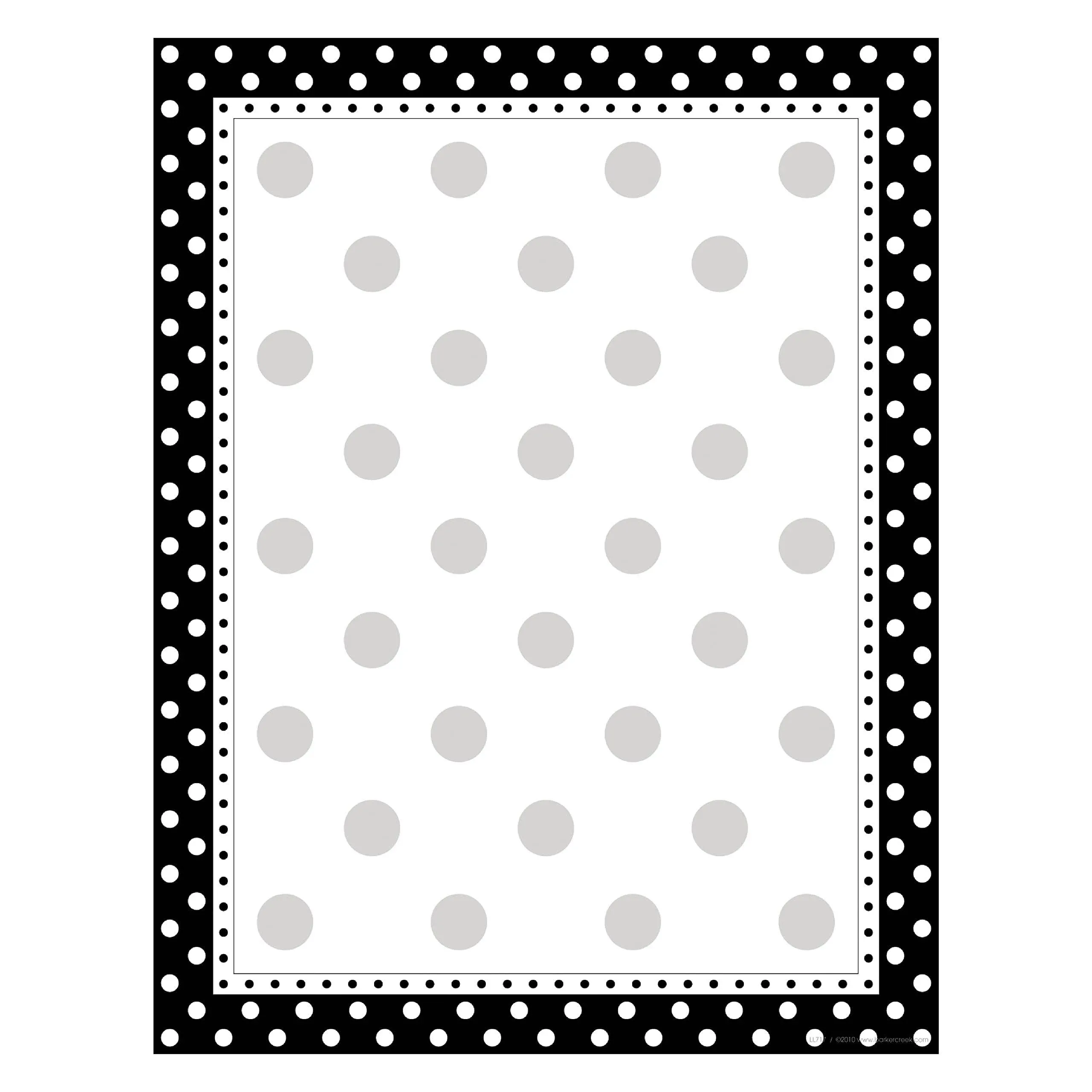 Barker Creek Black/White Dots Computer Paper  8-1/2 x 11 Inches  50 Sheets