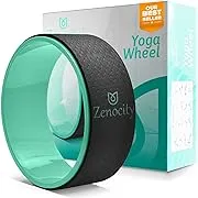 Yoga Back Roller - Yoga Wheel for Stretching and Back Pain Relief - Back Stretcher - Foam Roller - Best Balance Accessory for Stretching - Thick Padding for Comfort - Improve Flexibility