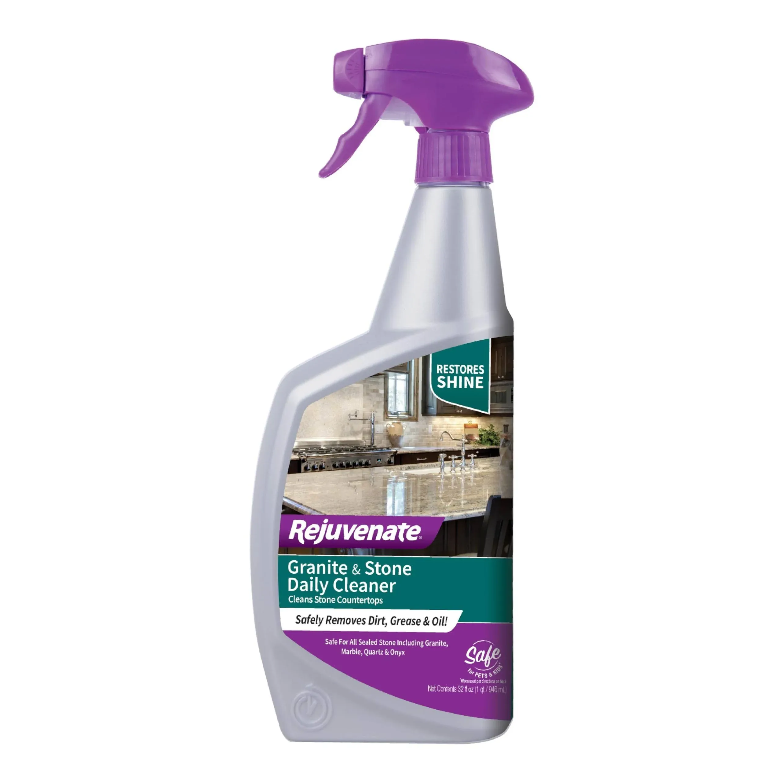 1 PK, Rejuvenate RJ32GSCL-Rejuvenate 32 Oz. Granite & Stone Daily Cleaner