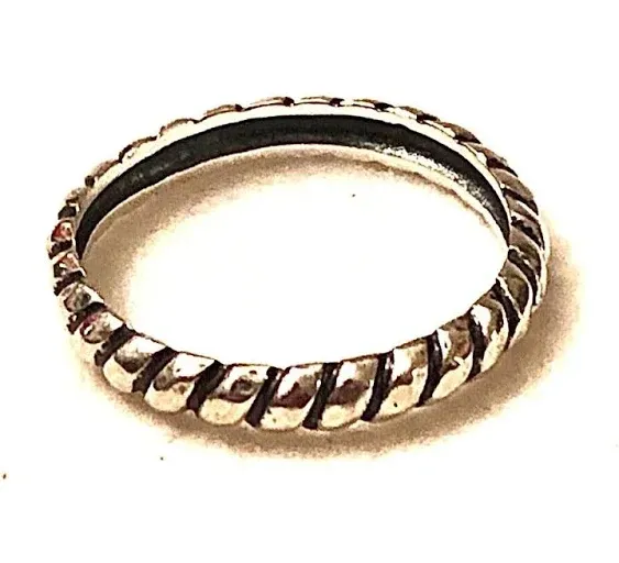 Sterling Silver Belle Fleur Stacking Ring Twisted Silpada Unisex New Vtg Size 7