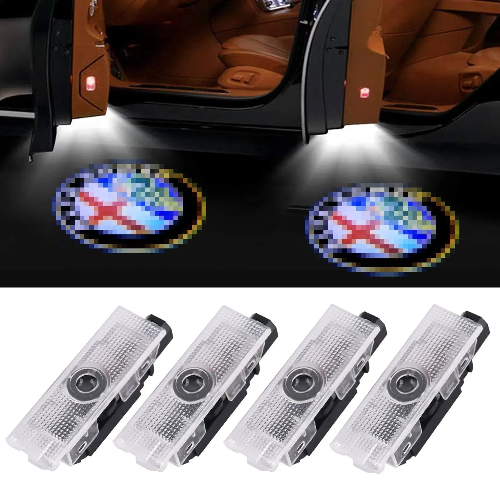 Zhongyu for Alfa-Romeo Car Door LED Logo Lights,3D Ghost Shadow Light Wireless ...