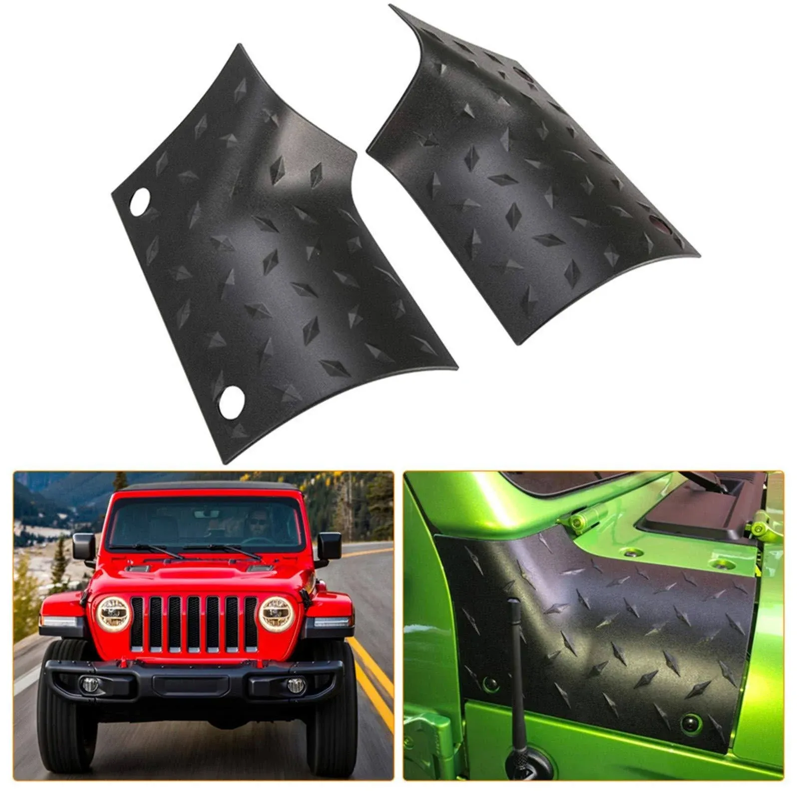 Kiwi Master Cowl Body Armor Outer Cowl Covers JL Corner Guards for 2018-2021 Jeep ...