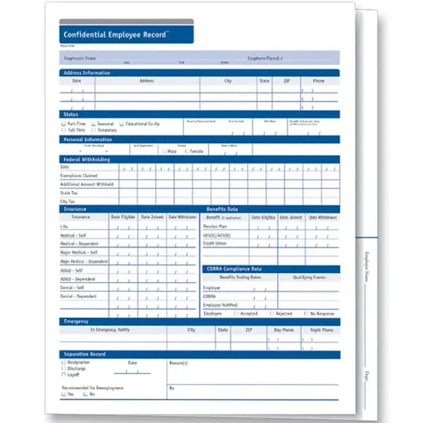 ComplyRight (A0503AMZ) Confidential Employee Record Folder, 25 Pack