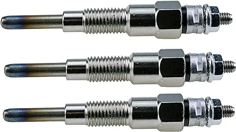 JEENDA 3PCS Glow Plug 16851-65510 16851-65512 Compatible with Kubota D722 D902 D905 D1005 D1105 V1505 V1305 Z482 RTV900 RTV1100 Tractor B1700D B1700E ZD326 ZD331 Mower BX1800D BX1830D