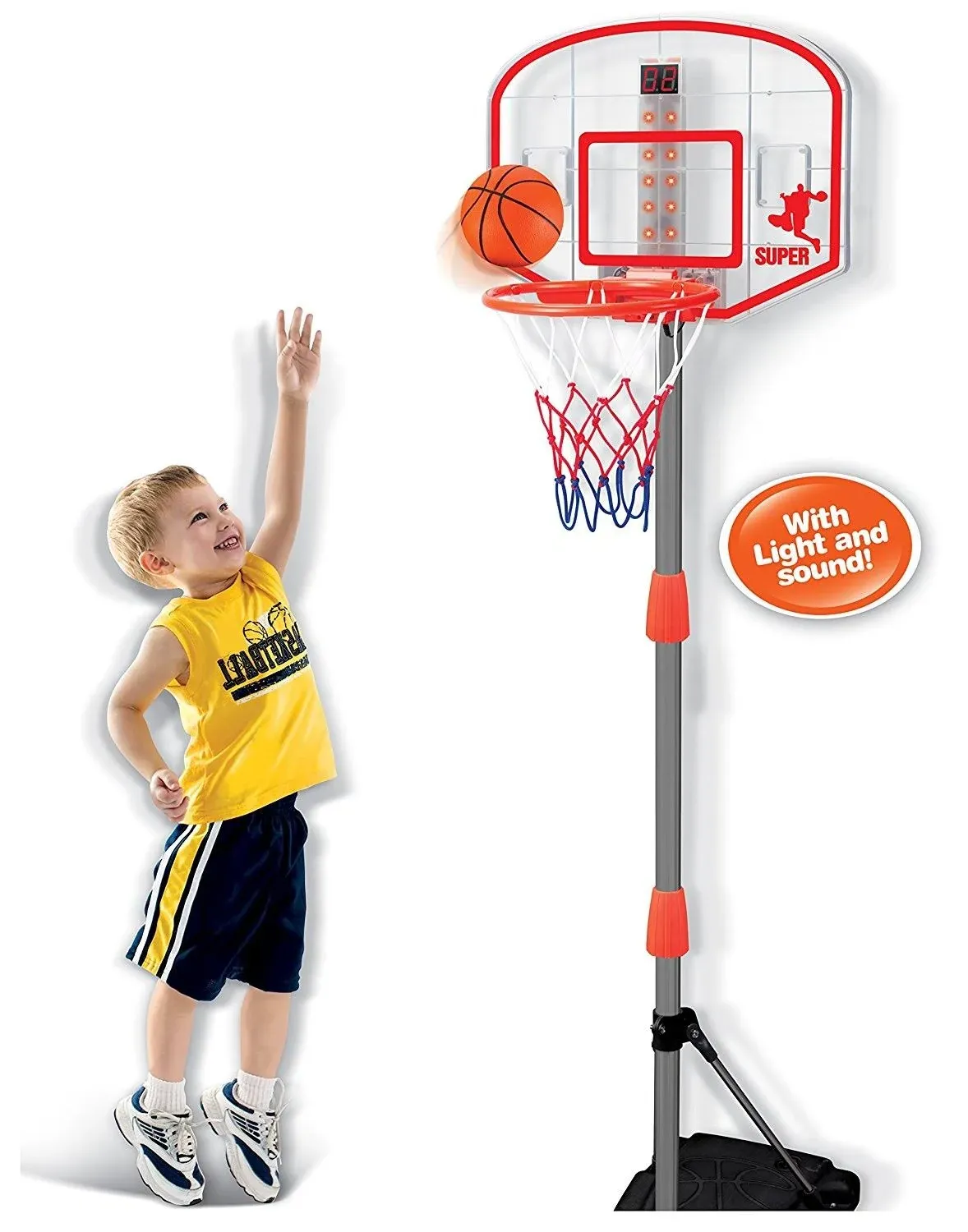 Liberty Imports Junior Electronic Basketball Hoop Stand Indoor Game with ...