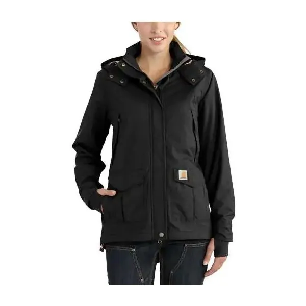 Women's Carhartt Shoreline Work Rain Jacket XSmall Black