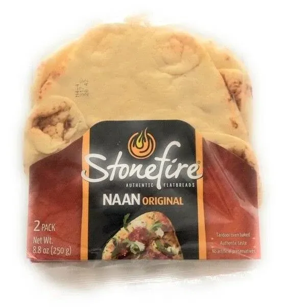 Stonefire Naan Fresh Authentic Flatbreads, 3 Pack ( 6 Total ) &#034;Origional&#034;