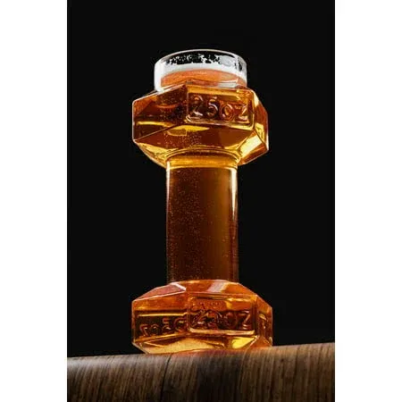 Dumbbell beer glasses, shipped in robust packaging with "25OZ" molded on side, each glass holds 25 ounces of beer; a funny present for both men and women (2, Not personalized)