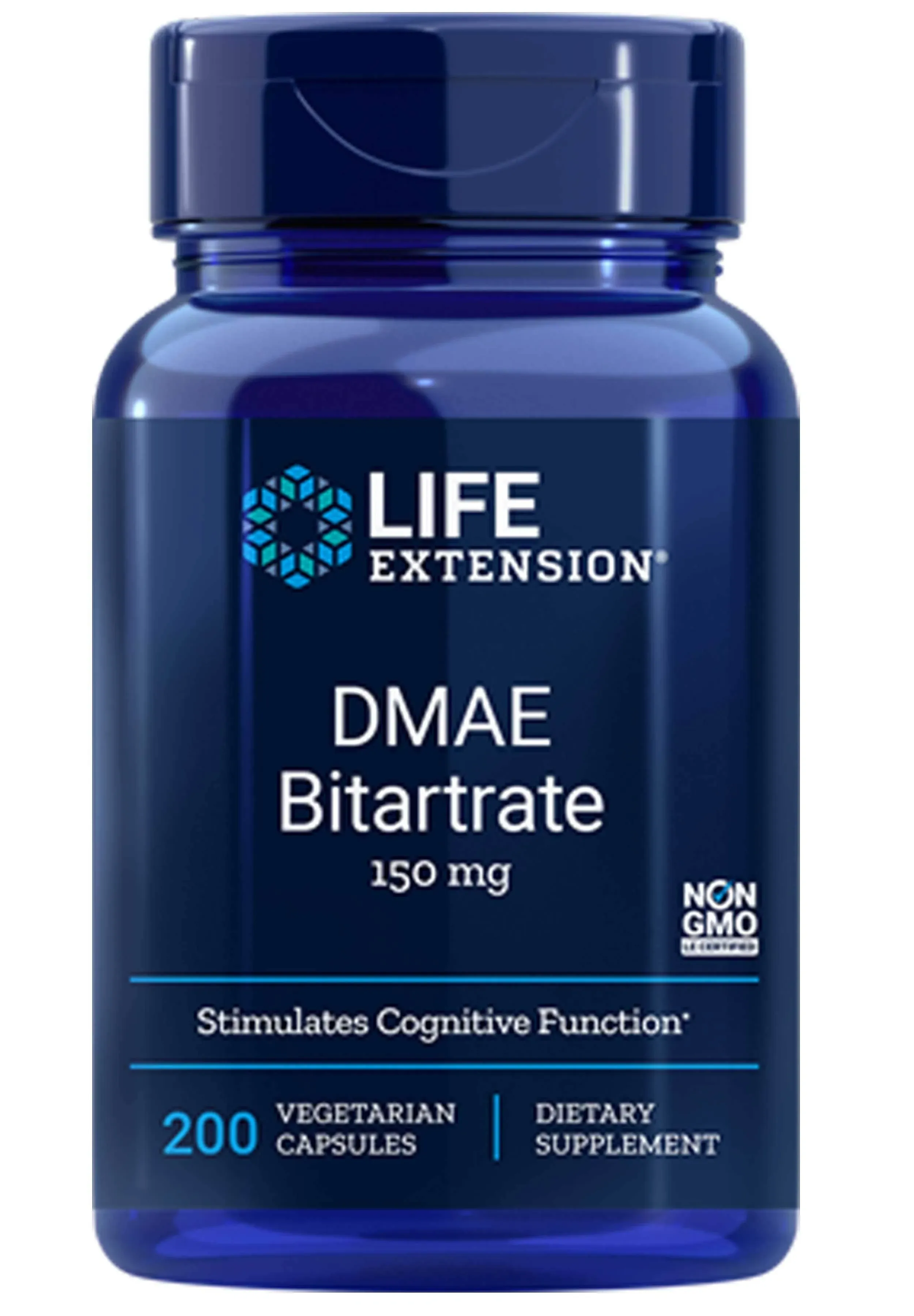 DMAE Bitartrate 150 mg 200 Capsules Life Extension