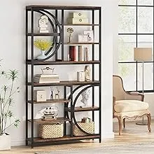 Tribesigns Bookshelf, Industrial 8-Tier Etagere Bookcases, 77-Inch Tall Book Shelf Open Display Shelves