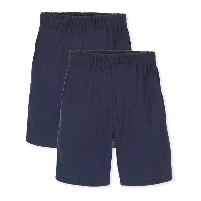 Hanes Boys' Jersey Short Navy / XS