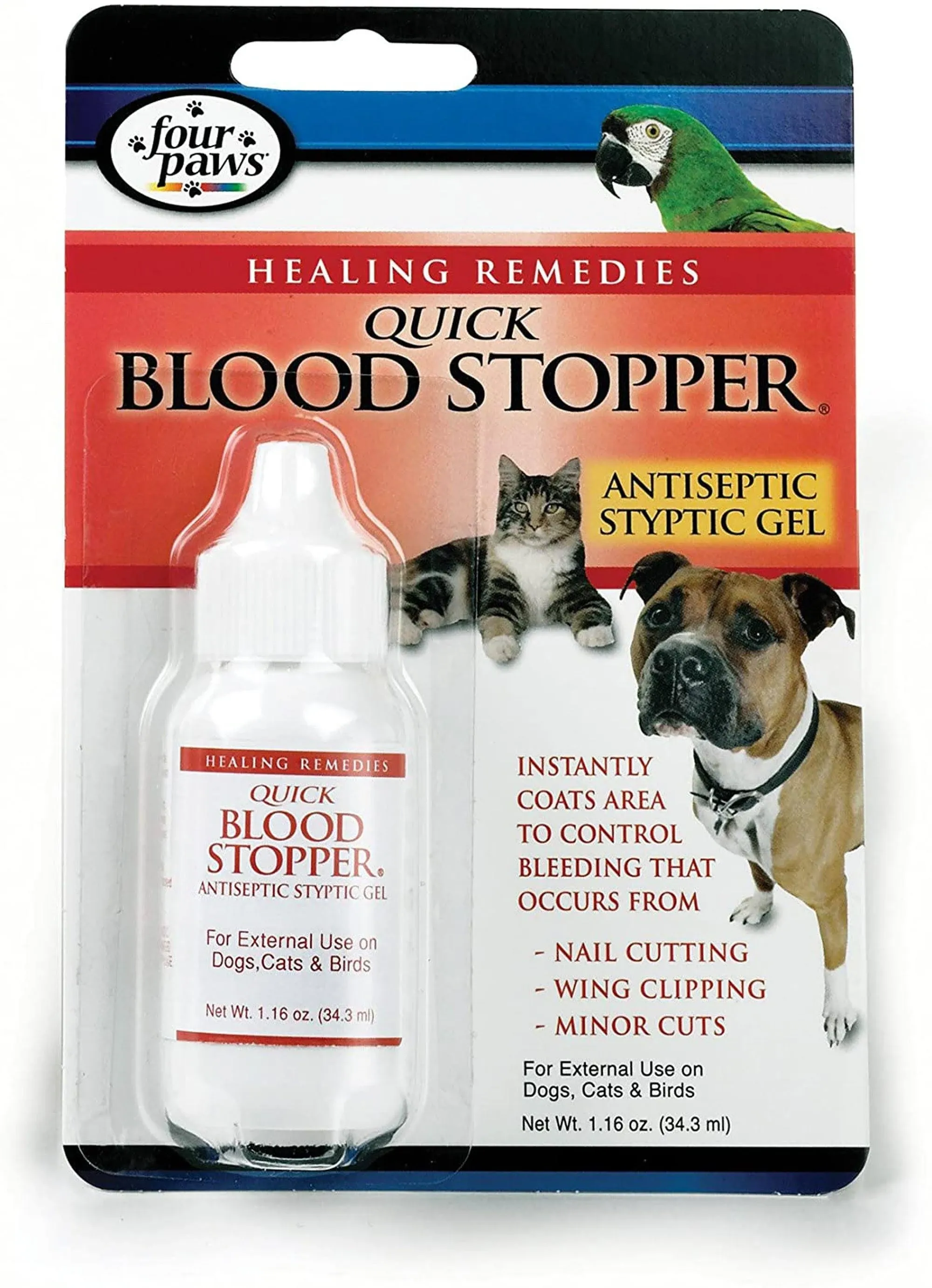 Four Paws Healthy Promise Quick Action Blood Stopper Styptic Gel for Dogs & Cats, 1.16 Ounces (Pack of 1)