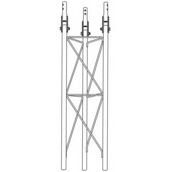 Rohn Products - SBH25G - Rohn 25G Hinged Short Base Tower Section, 3ft