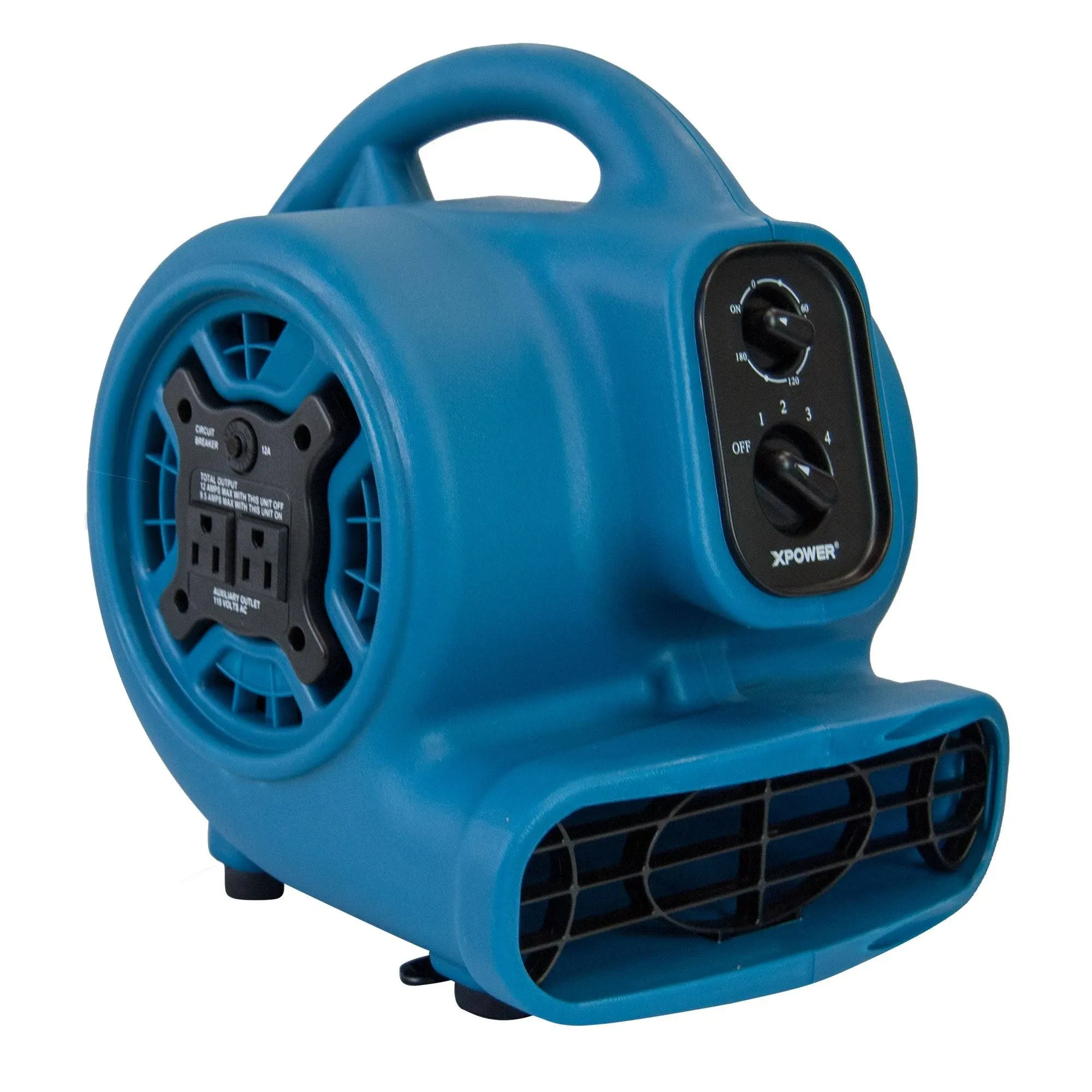 XPOWER P-260AT Freshen Aire 1/5 HP Mini Scented Air Mover with Timer & Power Outlets