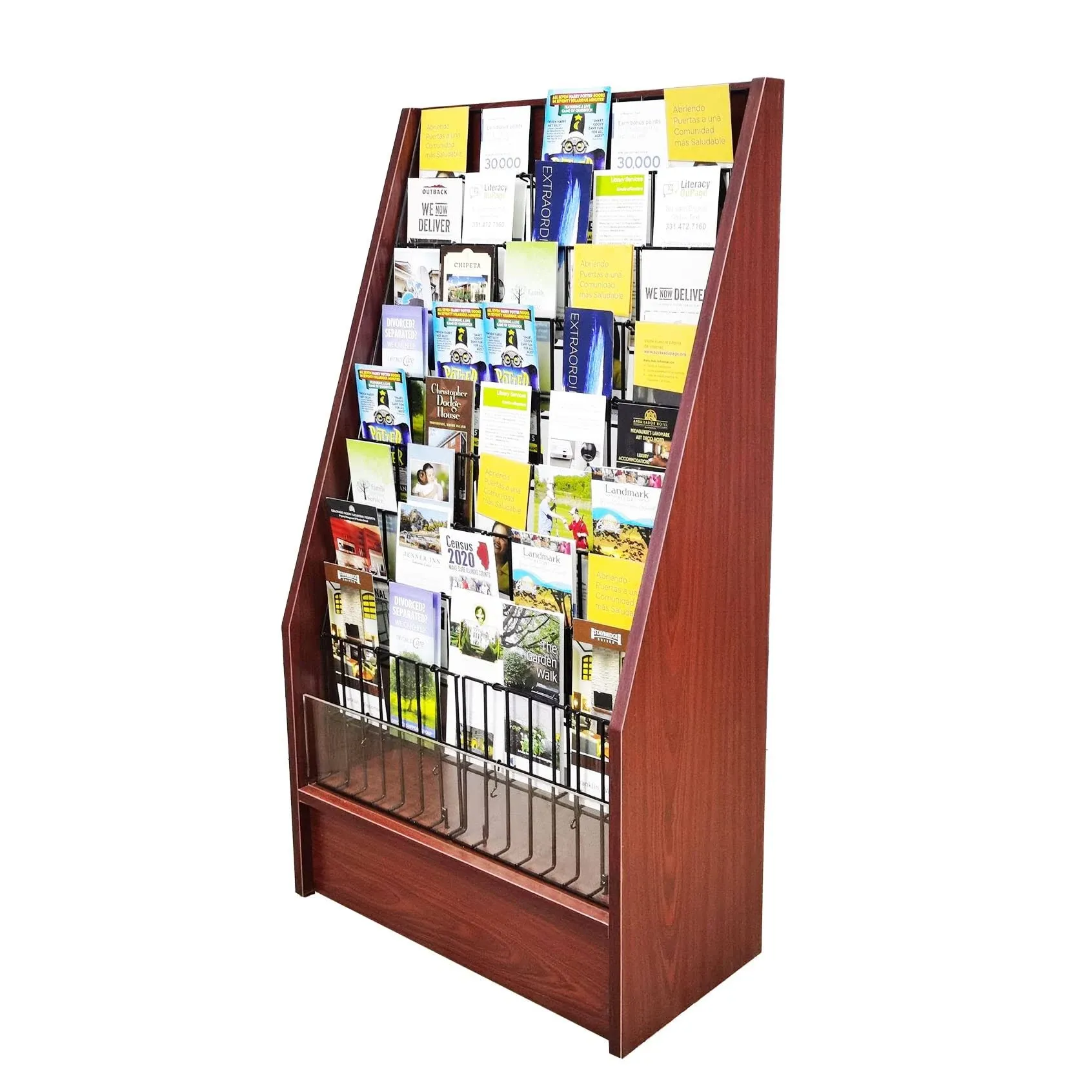 Literature Rack Brochure Holder Leaflet Coupon Stand Greeting Card 45 Info Kiosk