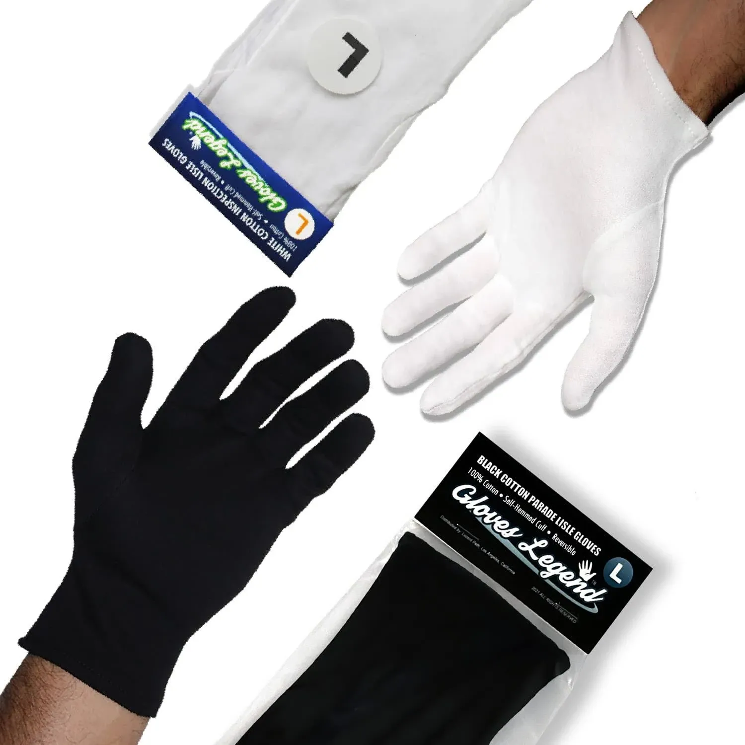 Gloves Legend 100% Cotton White Gloves