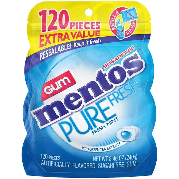 Mentos Pure Fresh Gum - 120 ct