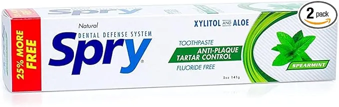 Spry Xylitol Toothpaste, Fluoride-Free and