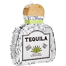 Sparkle and Bash Tequila Pinata for Bachelor Party Decorations, Table Centerpiece, Photo Prop (Small, 16.5 x 13 x 3 Inches)