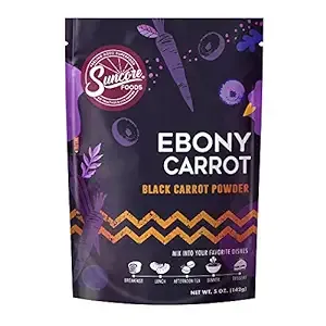 Suncore Foods Ebony Carrot Powder, Purple Food Coloring Powder, Gluten-Free, Non-GMO, 5oz (1 Pack)