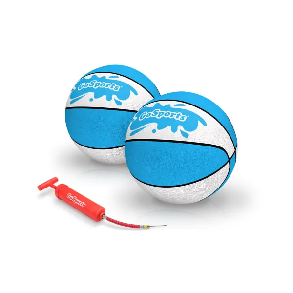 GoSports Water Basketballs Set of 2 - Light Blue/White - 7'