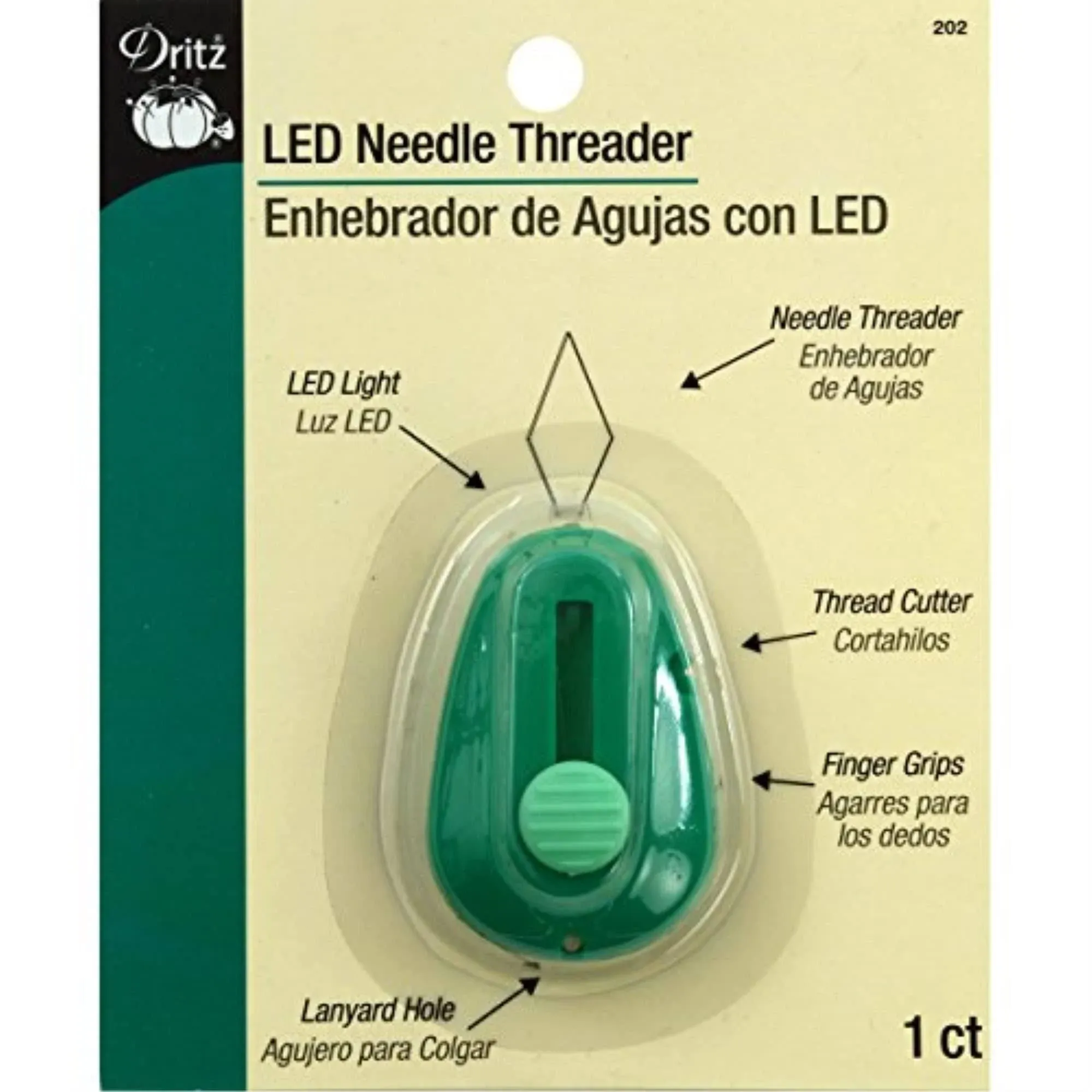 Dritz LED Lighted Needle Threader-Green, 1