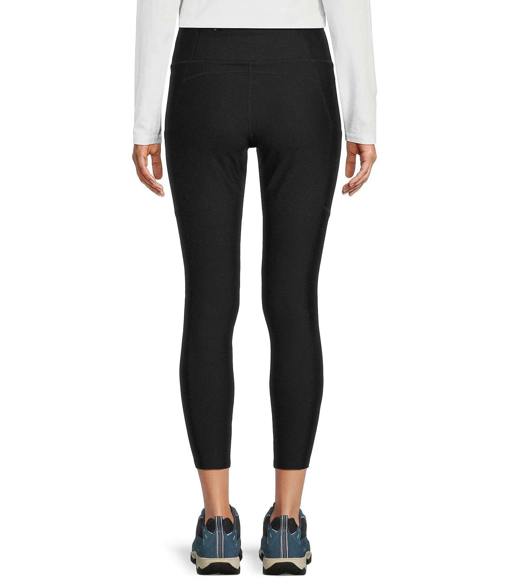 L.L.Bean Everyday Performance Knit High Rise Pocketed Cropped Leggings, Womens, M ...