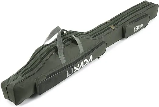 LIXADA Portable Fishing Bag Folding Fishing Rod Reel Bag Outdoor Fishing Carrier