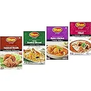 Shan Spices Variety Combo Tandoori, Butter Chicken, Bombay Biryani and Nihari 50g x 4