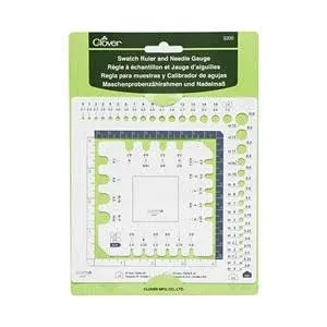 Clover Swatch Ruler & Needle Gauge, White