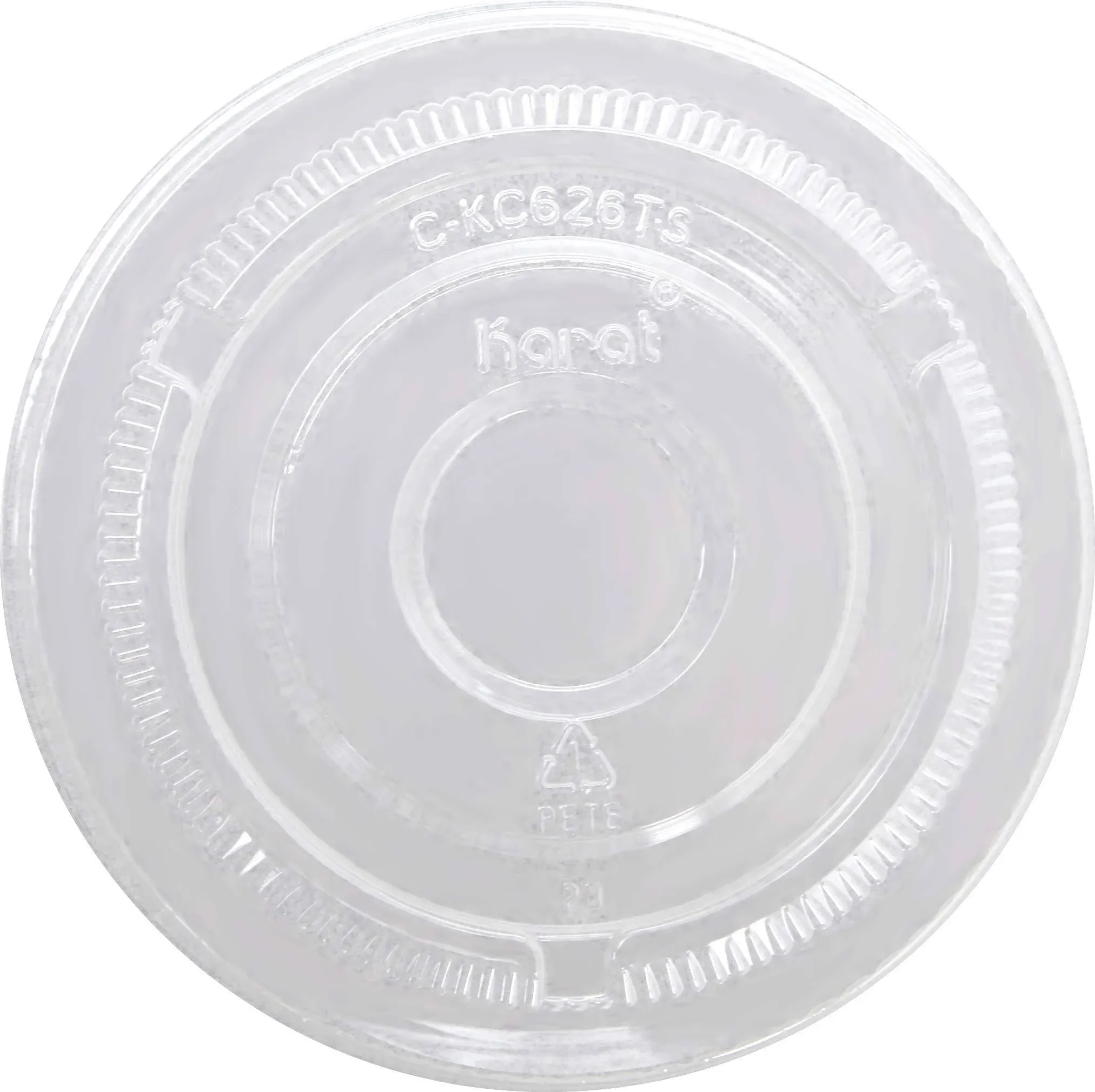 Karat C-KC626TS-NHU 12-24 oz 98mm Flat Lids No Hole (Case of 1000)