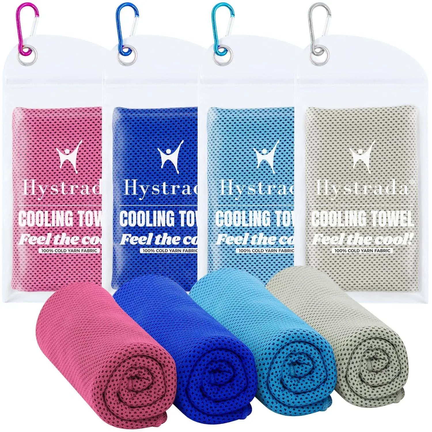 8 Pack Cooling Towels 40" x 12"-Cooling Scarf, Cold snap Cooling Towel for Instant Cooling Relief for All Physical Activities: Golf, Fitness, Camping, Hiking, Yoga, Pilates