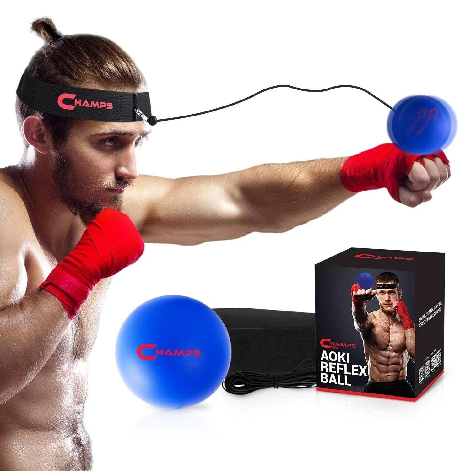 Champs MMA Boxing Reflex Ball -Improve Reaction Speed and Hand Eye Coordination ...