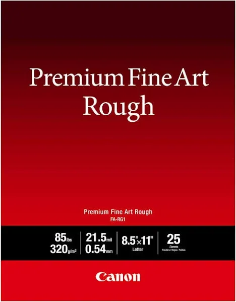 Canon  Premium Fine Art Rough Photo Paper, 13x19", 25 Sheets