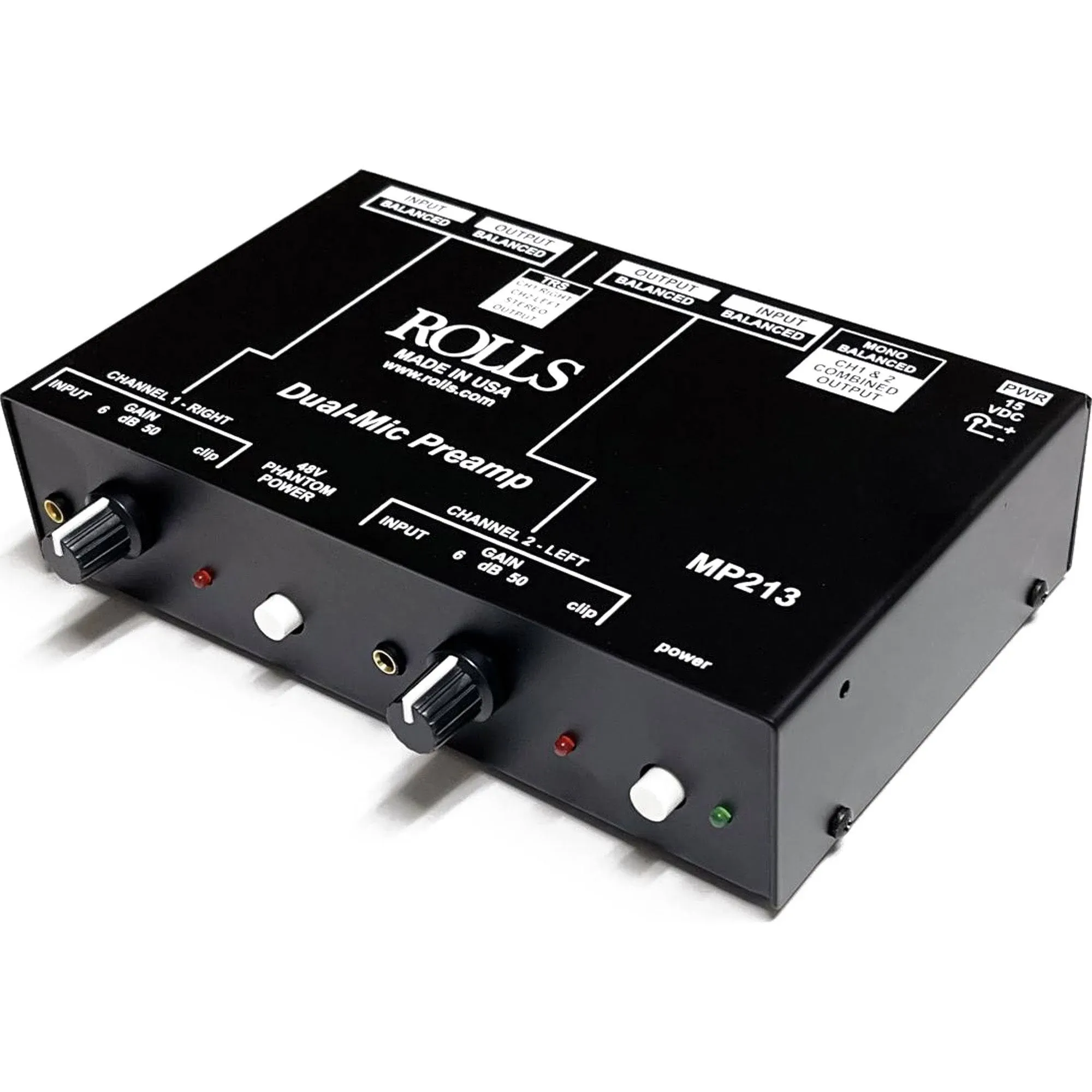 Rolls MP213 Two-Channel Microphone Preamp