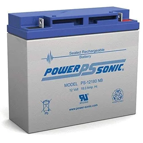 POWER-SONIC PS-12180 12Volt Generator Battery 12v 18ah SLAPOWER-SONIC PS-12180 12Volt Generator Battery 12…