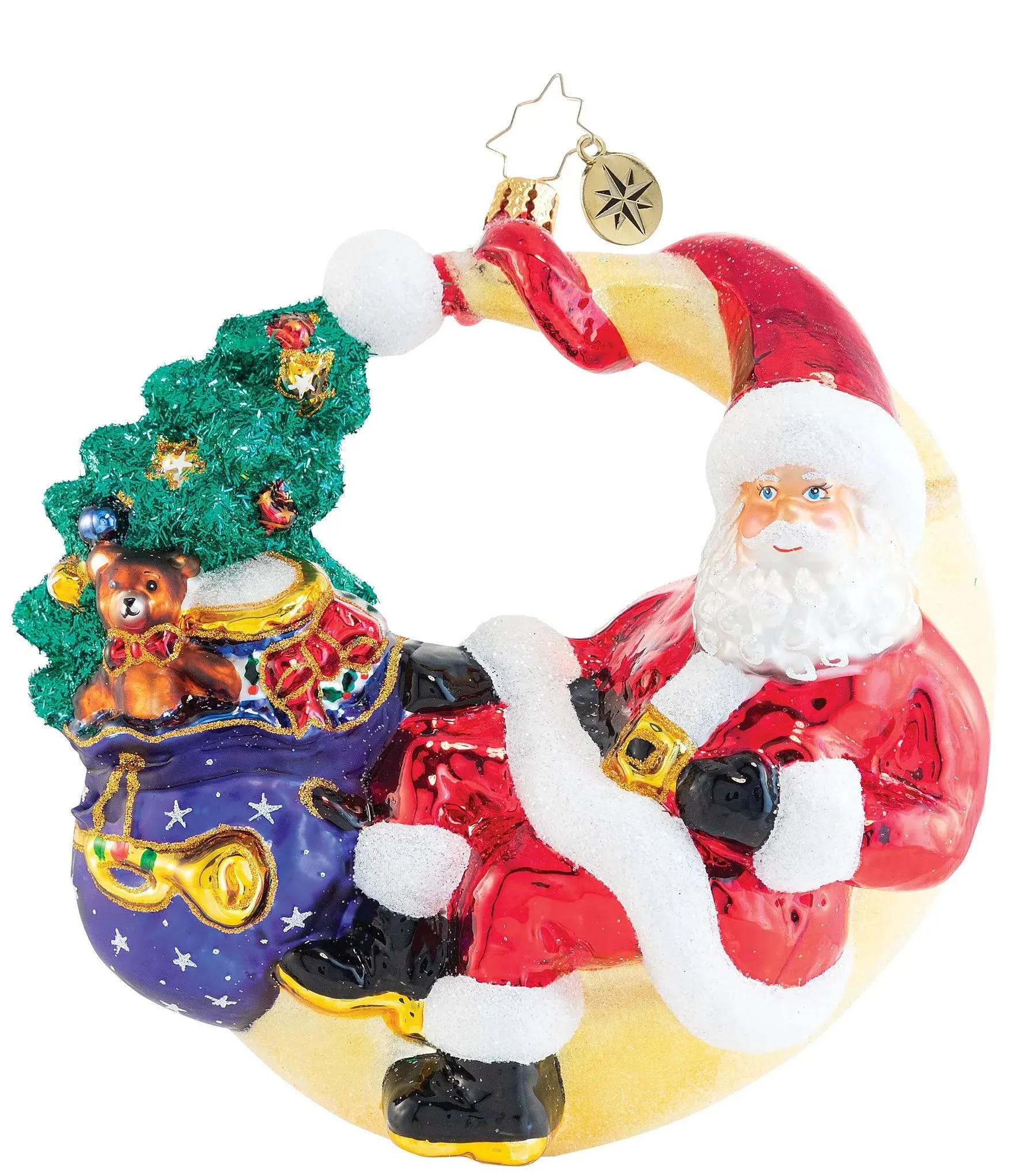 Christopher RadkoSanta's Over The Moon For Christmas Gem Ornament