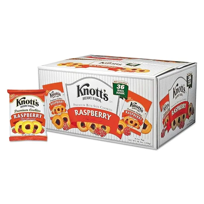 Knott's Berry Farm - Premium Raspberry Shortbread Cookies - 10oz (284g)