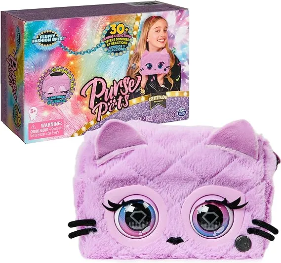 Purse Pets, Cattitude Interactive Pet &amp; Handbag with Over 30 Sounds &amp; Recations