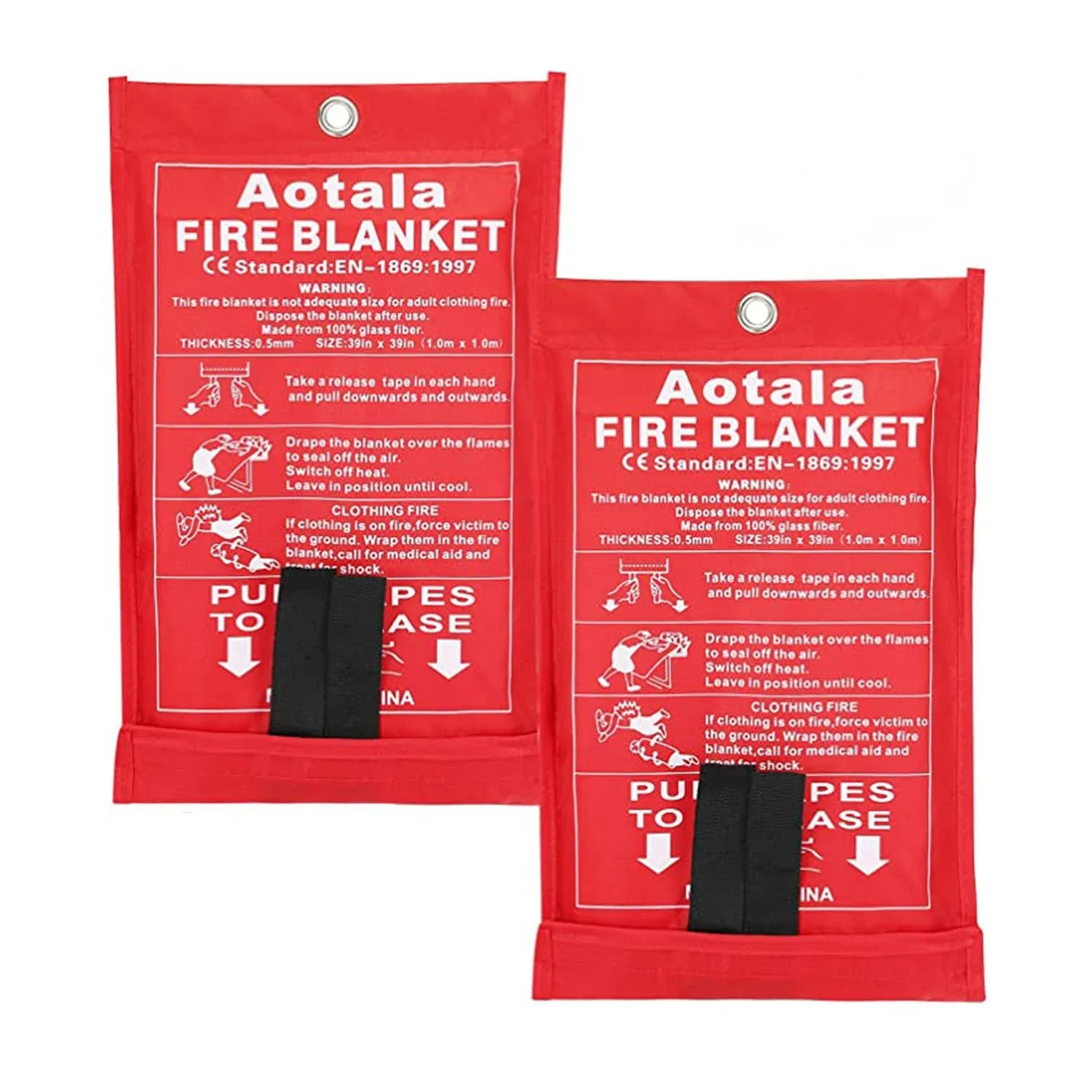 Aotala Fire Blanket Emergency Surrival Fire Blankets, Camping (2Pack).